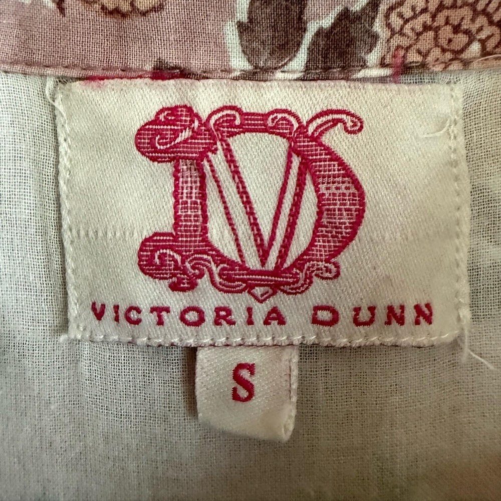 Victoria Dunn Hand Block Printed Tiered Maxi Cotton Dress, Lined, Small, Pink - Picture 3 of 9